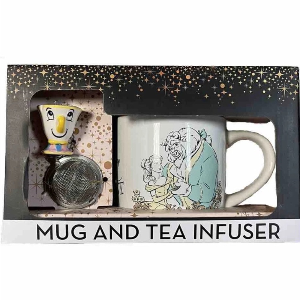 Disney Princess Beauty and The Beast Ceramic Mug and Tea Infuser NIB